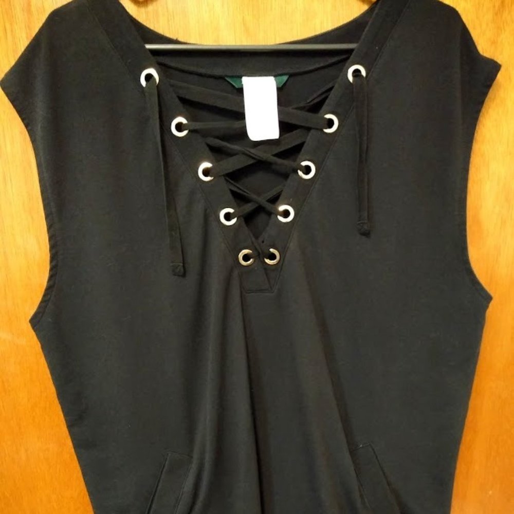 Ralph Lauren Black Casual Dress with pockets Size M